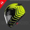 BMW Motorrad SPORT RACE CARBON HYPER Full Face Kapalı Motosiklet Yarış Kask 56/57 resmi