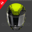 BMW Motorrad SPORT RACE CARBON HYPER Full Face Kapalı Motosiklet Yarış Kask 56/57 resmi