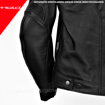 Held STINT Sport/Touring Full Korumalı Deri Motosiklet Mont resmi