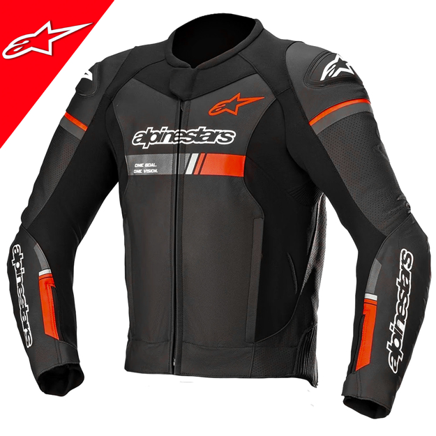 Alpinestars GP FORCE SPORT RACING Hörgüçlü Korumalı Deri Motosiklet Mont 54 resmi