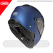 SHOEI NEOTEC II Çene Açılır Motosiklet Kask + SRL 2 Bluetooth İnterkom Mat Mavi 