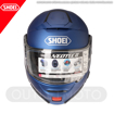 SHOEI NEOTEC II Çene Açılır Motosiklet Kask + SRL 2 Bluetooth İnterkom Mat Mavi 