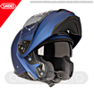 SHOEI NEOTEC II Çene Açılır Motosiklet Kask + SRL 2 Bluetooth İnterkom Mat Mavi 