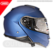 SHOEI NEOTEC II Çene Açılır Motosiklet Kask + SRL 2 Bluetooth İnterkom Mat Mavi 