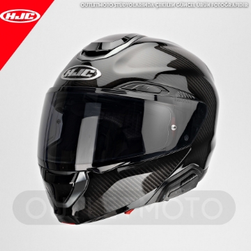 OUTLETMOTO Stüdyolarında çekilen güncel ürün fotoğrafıdır HJC RPHA 91 CARBON Çene Açılır Motosiklet Kask + HJC 50B MESH 2.0 İnterkom resmi