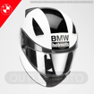 BMW Motorrad SPORT RACE CARBON STRIPE Full Face Kapalı Motosiklet Yarış Kask 56/57 resmi