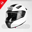 BMW Motorrad SPORT RACE CARBON STRIPE Full Face Kapalı Motosiklet Yarış Kask 56/57 resmi