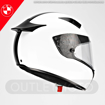 BMW Motorrad SPORT RACE CARBON STRIPE Full Face Kapalı Motosiklet Yarış Kask 56/57 resmi