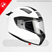 BMW Motorrad SPORT RACE CARBON STRIPE Full Face Kapalı Motosiklet Yarış Kask 56/57 resmi