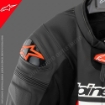 Alpinestars MISSILE V2 IGNITION Sport Racing Hörgüçlü Korumalı Deri Motosiklet Mont Ceket 54 resmi