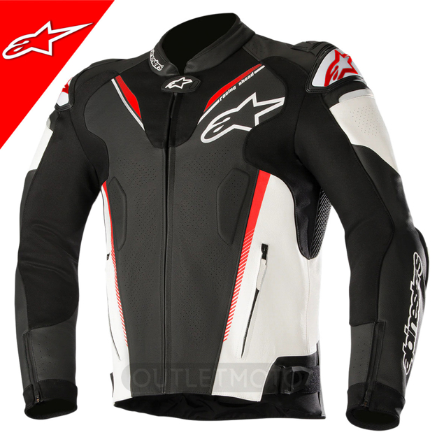 Alpinestars ATEM V3 SPORT/RACING Hörgüçlü Deri Motosiklet Mont 52 resmi