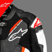 Alpinestars ATEM V3 SPORT/RACING Hörgüçlü Deri Motosiklet Mont 52 resmi