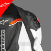 Alpinestars ATEM V3 SPORT/RACING Hörgüçlü Deri Motosiklet Mont 52 resmi