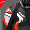 Alpinestars ATEM V4 SPORT/RACING Hörgüçlü Deri Motosiklet Mont 50 resmi