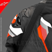 Alpinestars ATEM V4 SPORT/RACING Hörgüçlü Deri Motosiklet Mont 50 resmi