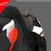 Alpinestars ATEM V4 SPORT/RACING Hörgüçlü Deri Motosiklet Mont 50 resmi