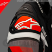 Alpinestars ATEM V4 SPORT/RACING Hörgüçlü Deri Motosiklet Mont 50 resmi