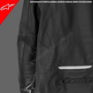 Alpinestars JAWS V3 SPORT TOURING Deri Motosiklet Mont Ceket 56 resmi