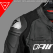 Dainese RACING 3 SPORT/RACING Korumalı Deri Motosiklet Mont 58 resmi