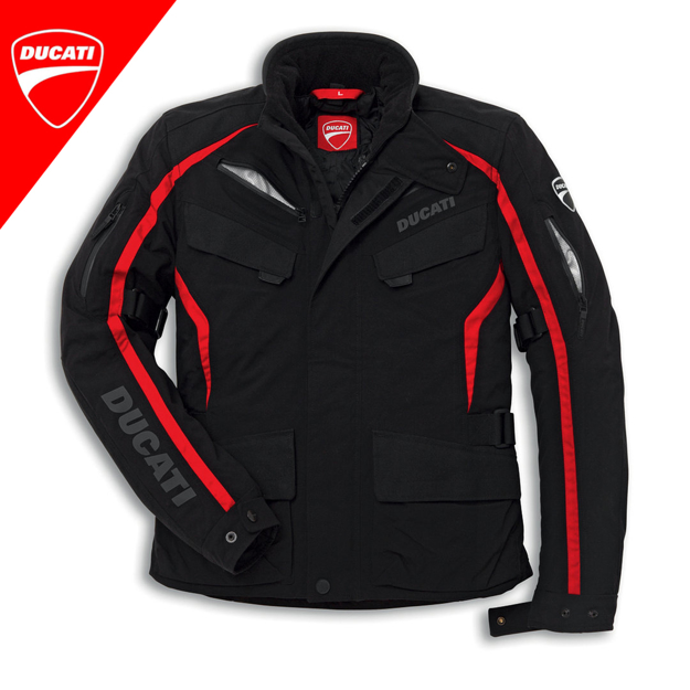 Ducati TOUR MASTERS Lamine Sport/Touring 4 Mevsim Motosiklet Mont Ceket 52 resmi