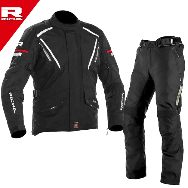 Richa CYCLONE GTX 2L Lamine Korumalı Motosiklet Mont Pantolon Takım 6XL resmi