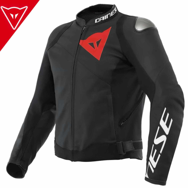 Dainese SPORTIVA Sport Racing Korumalı Deri Motosiklet Mont Ceket 58 resmi