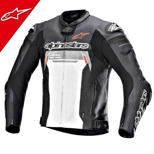 Alpinestars MISSILE V2 IGNITION Sport Recing Hörgüçlü Korumalı Deri Motosiklet Mont Ceket 54 resmi