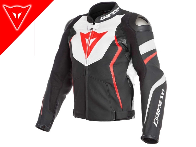 Dainese AVRO 4 SPORT/RACING/PERFORMANCE Korumalı Deri Motosiklet Mont 52 resmi