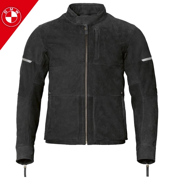 BMW Motorrad FURKA Hidrofobik Nubuk Deri Lamine Motosiklet Mont Ceket 54 resmi