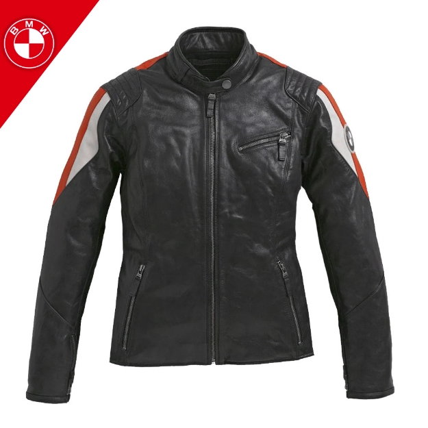 BMW Motorrad CLUB 2 Kadın Anatomisine Özel Deri Motosiklet Mont Ceket 38 resmi